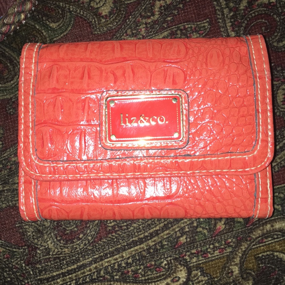 Liz&co. Wallet 10ctedut card slots orange color